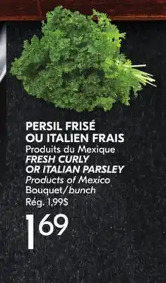 IGA FRESH CURLY OR ITALIAN PARSLEY offer