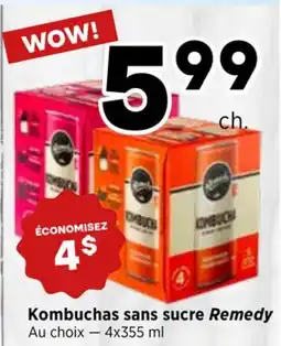 Val-Mont Kombuchas sans sucre Remedy offer