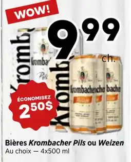 Val-Mont Bières Krombacher Pils ou Weizen offer
