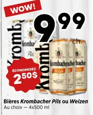 Val-Mont Bières Krombacher Pils ou Weizen offer