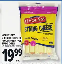 Metro NATURE'S BEST SHREDDED CHEESE OR HAOLAM FAMILY PACK STRING CHEESE offer