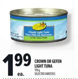Metro CROWN OR GEFEN LIGHT TUNA offer