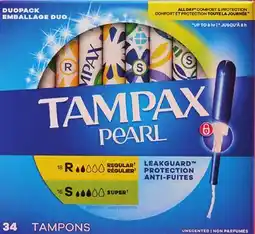 Metro TAMPAX PEARL TAMPONS offer