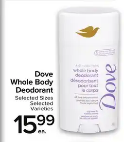 Metro DOVE WHOLE BODY DEODORANT offer