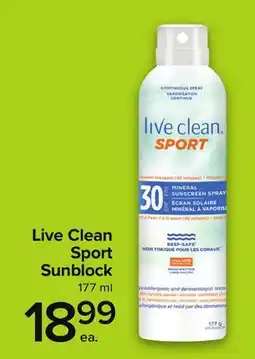 Metro LIVE CLEAN SPORT SUNBLOCK offer