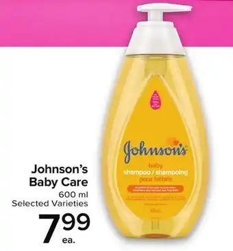 Metro JOHNSON'S BABY CARE offer