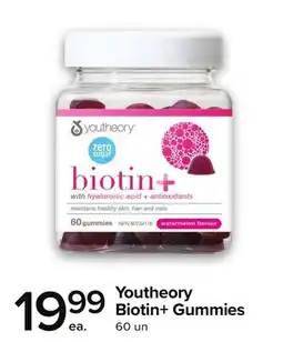 Metro YOUTHEORY BIOTIN+ GUMMIES offer