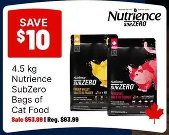 Ren’s Pets Depot Nutrience SubZero Bags of Cat Food offer