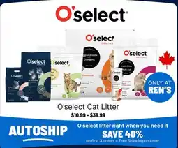Ren’s Pets Depot O'select Cat Litter offer