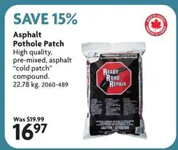 Home Hardware Asphalt Pothole Patch offer