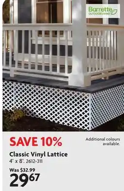 Home Hardware Classic Vinyl Lattice offer