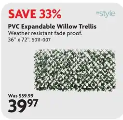 Home Hardware PVC Expandable Willow Trellis offer