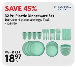 Home Hardware 32 Pc. Plastic Dinnerware Set offer