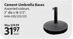 Home Hardware Cement Umbrella Bases offer
