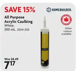 Home Hardware All Purpose Acrylic Caulking offer