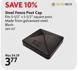 Home Hardware Steel Fence Post Cap offer