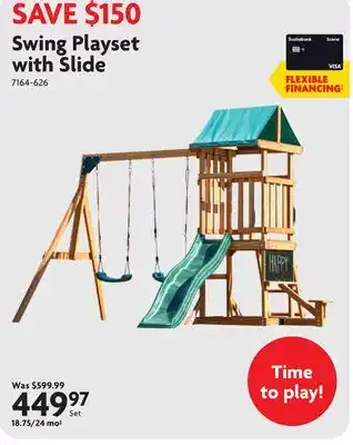Home Hardware Swing Playset with Slide offer