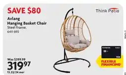 Home Hardware Avlang Hanging Basket Chair offer
