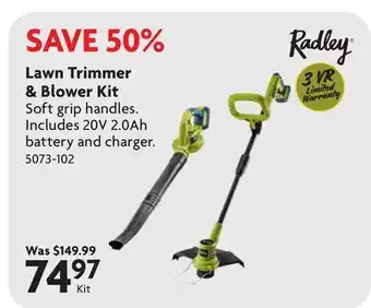 Home Hardware Lawn Trimmer & Blower Kit offer