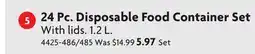 Home Hardware 24 Pc. Disposable Food Container Set offer