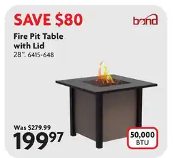 Home Hardware Fire Pit Table with Lid offer
