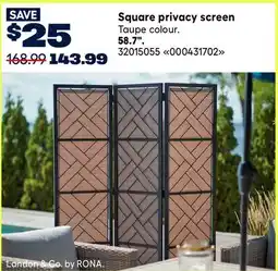 RONA Landon & Co. by RONA Square privacy screen offer