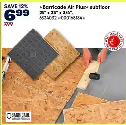 RONA Barricade Air Plus subfloor 23 x 23 x 3/4 offer
