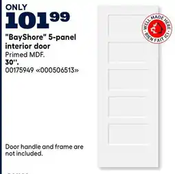 RONA Metrie BayShore 5-panel interior door offer