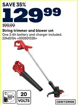 RONA CRAFTSMAN String trimmer and blower set offer