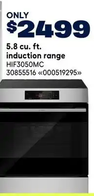 RONA Bosch 5.8 cu. ft. induction range offer