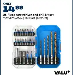RONA VALU+ 26-Piece screwdriver and drill bit set offer