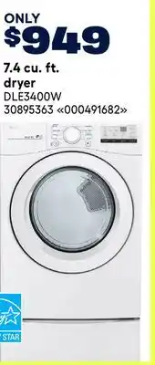 RONA LG 7.4 cu. ft. dryer offer