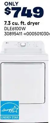 RONA LG 7.3 cu. ft. dryer offer