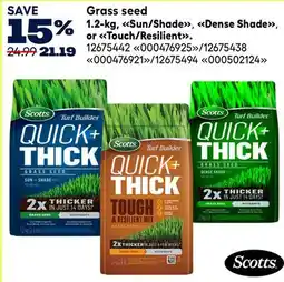 RONA Scotts Grass seed 1.2-kg, Sun/Shade, Dense Shade, or Touch/Resilient offer