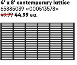 RONA Barrette Outdoor Living 4' x 8' contemporary lattice offer