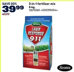 RONA Scotts 3-in-1 fertilizer mix 8-kg offer