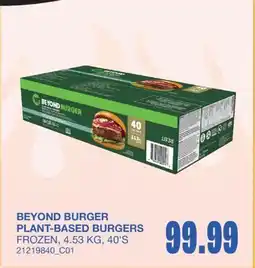 Wholesale Club PLANT-BASED BURGERS, 4.53 KG, 40'S offer