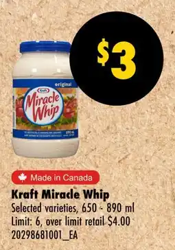 Wholesale Club KRAFT MIRACLE WHIP offer