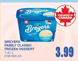 Wholesale Club FAMILY CLASSIC FROZEN DESSERT offer