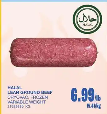 Wholesale Club HALAL LEAN GROUND BEEF offer