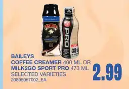 Wholesale Club COFFEE CREAMER 400 ML OR MILK2GO SPORT PRO 473 ML offer
