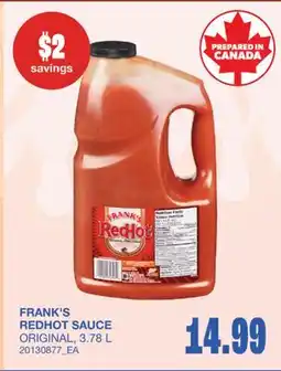 Wholesale Club REDHOT SAUCE offer