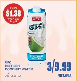 Wholesale Club UFC REFRESH COCONUT WATER offer