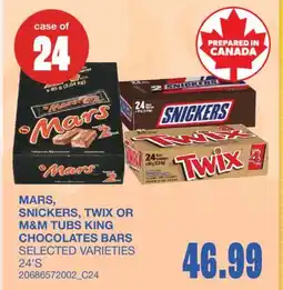 Wholesale Club TUBS KING CHOCOLATES BARS, 24'S offer