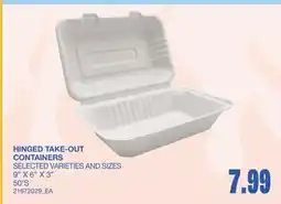 Wholesale Club HINGED TAKE-OUT CONTAINERS, 50'S offer