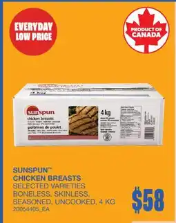 Wholesale Club CHICKEN BREASTS BONELESS, SKINLESS, SEASONED, UNCOOKED offer