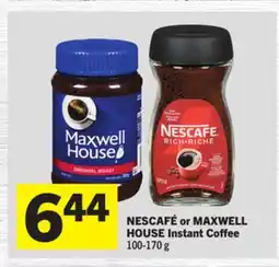 Foodland NESCAFÉ or MAXWELL HOUSE Instant Coffee offer