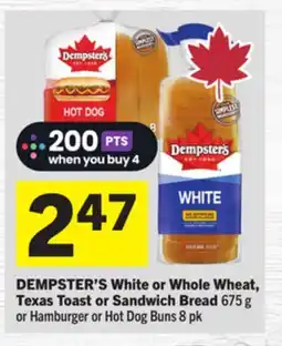 Foodland DEMPSTER'S White or Whole Wheat, Texas Toast or Sandwich Bread offer