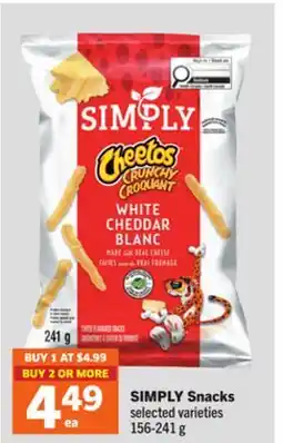 Foodland SIMPLY Snacks offer