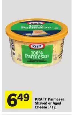 Foodland KRAFT Parmesan Shaved or Aged Cheese offer